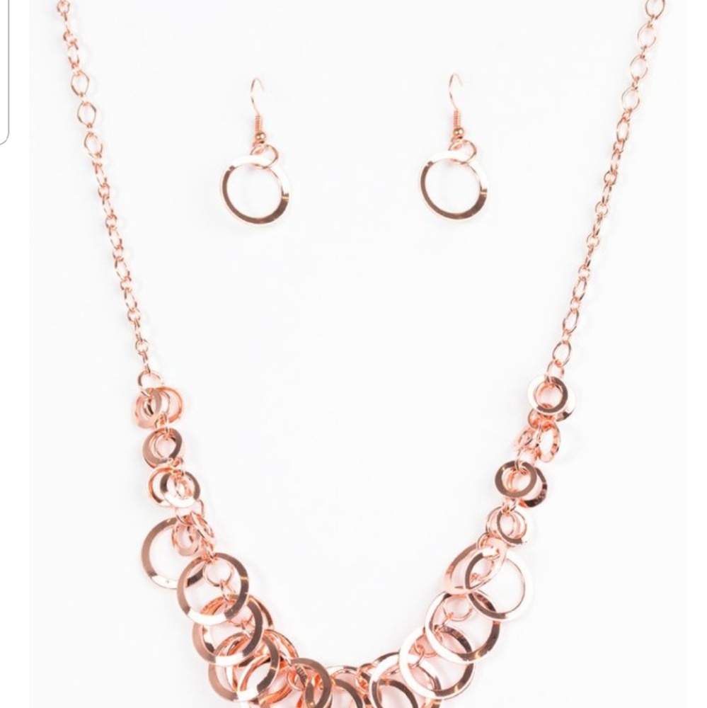 Paparazzi Rose Gold Necklace Set